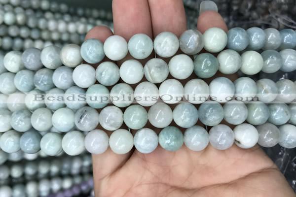 CAQ843 15.5 inches 10mm round aquamarine beads wholesale