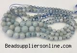 CAQ846 15.5 inches 6mm - 16mm round aquamarine graduated beads