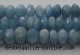 CAQ86 15.5 inches 4*7mm faceted rondelle AA grade aquamarine beads