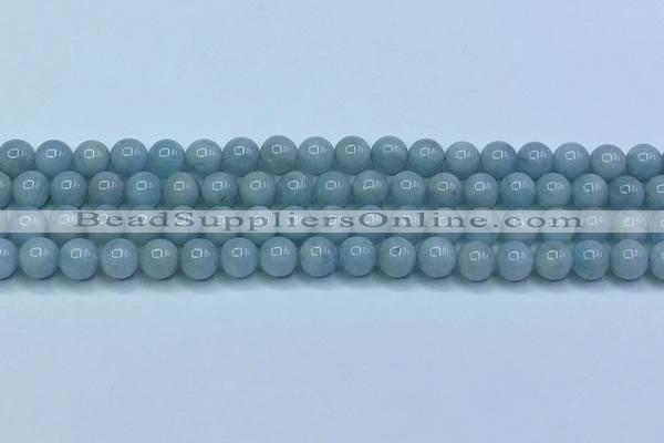 CAQ865 15.5 inches 6mm round aquamarine gemstone beads wholesale