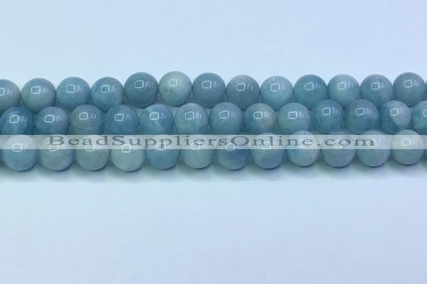 CAQ867 15.5 inches 10mm round aquamarine gemstone beads wholesale