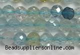 CAQ883 15.5 inches 3.5mm faceted round tiny aquamarine beads