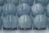 CAQ907 15.5 inches 8mm round aquamarine gemstone beads