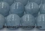 CAQ908 15.5 inches 10mm round aquamarine gemstone beads