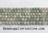 CAQ912 15.5 inches 8mm faceted round aquamarine beads wholesale