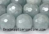 CAQ928 15 inches 10mm faceted round AB-color imitation aquamarine beads