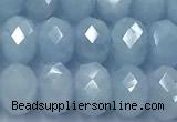 CAQ950 15 inches 6*8mm faceted rondelle aquamarine beads