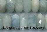 CAQ955 15 inches 8*10mm faceted rondelle aquamarine beads