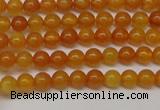 CAR101 15.5 inches 4mm round natural amber beads