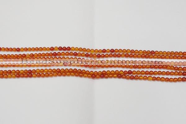 CAR110 15.5 inches 3mm round natural amber beads