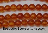 CAR111 15.5 inches 4mm round natural amber beads