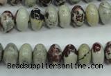 CAR12 15.5 inches 6*10mm rondelle artistic jasper beads wholesale