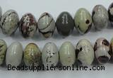 CAR14 15.5 inches 8*12mm rondelle artistic jasper beads wholesale