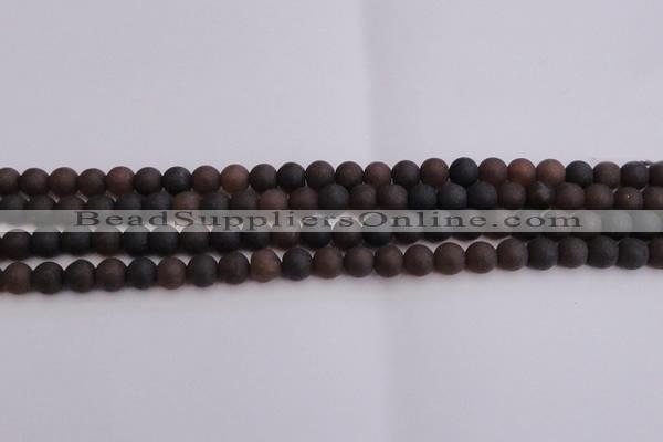 CAR209 15.5 inches 8mm - 9mm round matte natural amber beads