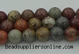 CAR350 15.5 inches 4mm round red artistic jasper beads wholesale