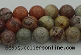 CAR351 15.5 inches 6mm round red artistic jasper beads wholesale