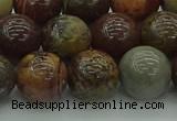 CAR354 15.5 inches 12mm round red artistic jasper beads wholesale