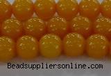 CAR402 15.5 inches 8mm round synthetic amber beads wholesale