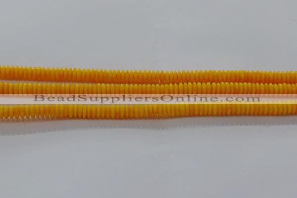 CAR408 15.5 inches 2*6mm rondelle synthetic amber beads wholesale