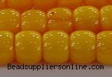 CAR412 15.5 inches 9*11mm drum synthetic amber beads wholesale