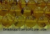 CAR523 15.5 inches 8mm - 9mm round natural amber beads wholesale