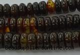 CAR533 15.5 inches 4*10mm rondelle natural amber beads wholesale