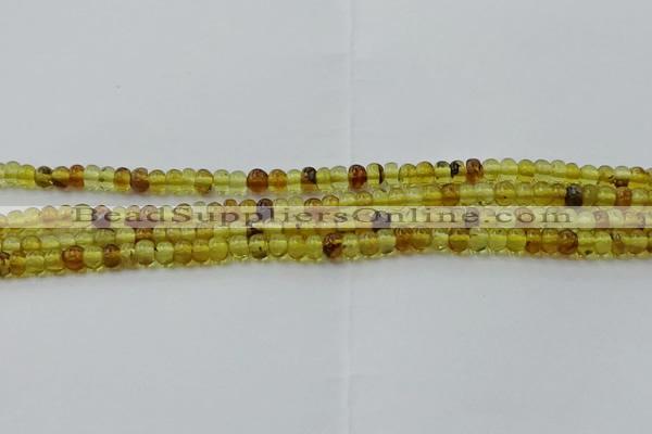 CAR536 15.5 inches 3*5mm rondelle natural amber beads wholesale