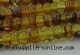 CAR537 15.5 inches 4*6mm rondelle natural amber beads wholesale