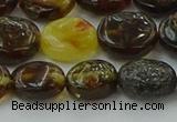 CAR545 15.5 inches 8*10mm - 9*11mm oval natural amber beads