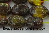 CAR547 15.5 inches 10*12mm - 11*14mm oval natural amber beads