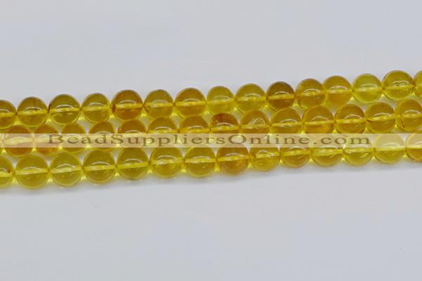 CAR565 15.5 inches 11mm - 12mm round natural amber beads wholesale