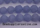 CAS210 15.5 inches 6mm faceted nuggets blue angel skin gemstone beads