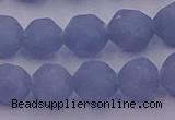 CAS213 15.5 inches 12mm faceted nuggets blue angel skin gemstone beads