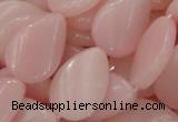 CAS27 15.5 inches 18*24mm twisted teardrop pink angel skin gemstone beads