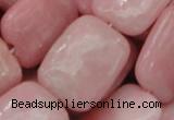 CAS30 15.5 inches 20*30mm rectangle pink angel skin gemstone beads