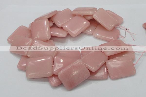 CAS31 15.5 inches 30*40mm rectangle pink angel skin gemstone beads