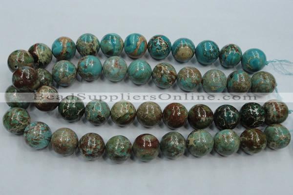 CAT03 15.5 inches 18mm round natural aqua terra jasper beads