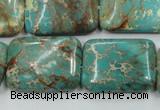 CAT16 15.5 inches 18*25mm rectangle natural aqua terra jasper beads