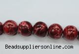 CAT162 15.5 inches 10mm round dyed natural aqua terra jasper beads