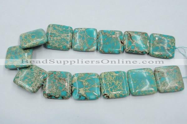 CAT19 15.5 inches 30*30mm square natural aqua terra jasper beads