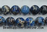 CAT212 15.5 inches 10mm round dyed natural aqua terra jasper beads