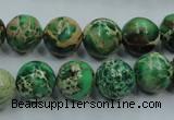 CAT222 15.5 inches 16mm round dyed natural aqua terra jasper beads