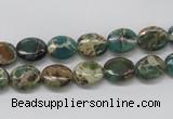 CAT5010 15.5 inches 8*10mm oval natural aqua terra jasper beads