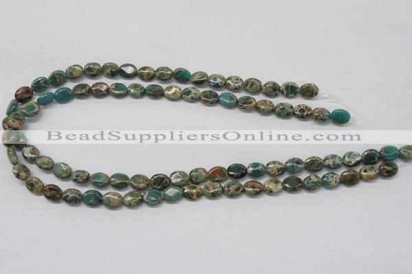 CAT5010 15.5 inches 8*10mm oval natural aqua terra jasper beads