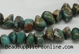 CAT5019 15.5 inches 8*12mm nuggets natural aqua terra jasper chip beads