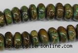 CAT5046 15.5 inches 6*12mm rondelle natural aqua terra jasper beads