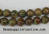 CAT5050 15.5 inches 8mm round natural aqua terra jasper beads