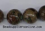 CAT5055 15.5 inches 18mm round natural aqua terra jasper beads