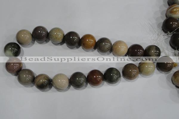 CAT5207 15.5 inches 18mm round aqua terra jasper beads wholesale