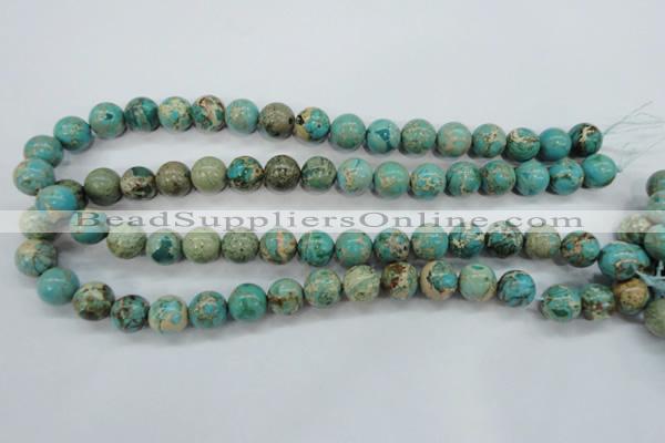 CAT76 15.5 inches 12mm round dyed natural aqua terra jasper beads